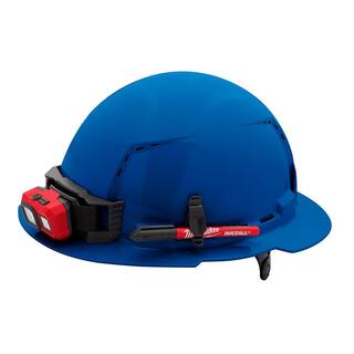 MW BOLT Blue Type 1 Class C Full Brim Vented Hard Hat with 6-Point Ratcheting Suspension 48-73-1225