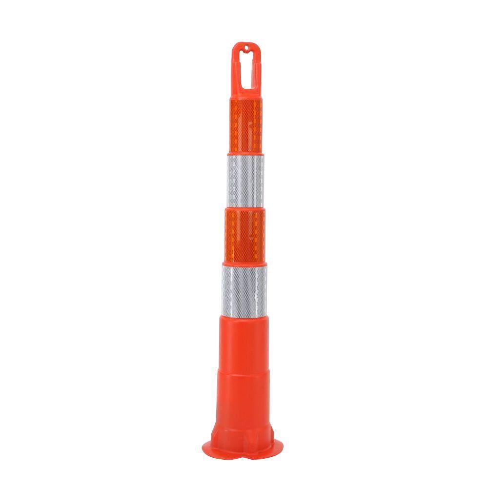 Three D Traffic Works 42 in. Orange Safety Cone without Base and 4 Bands with 6 in. High-Intensity Sheeting 755104