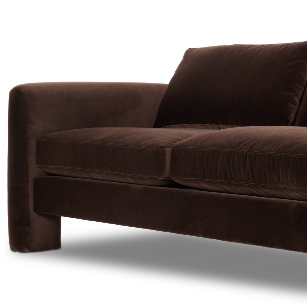 Katya Sofa 97 quotSurrey Cocoa   Transitional   Sofas   by Zin Home  Houzz