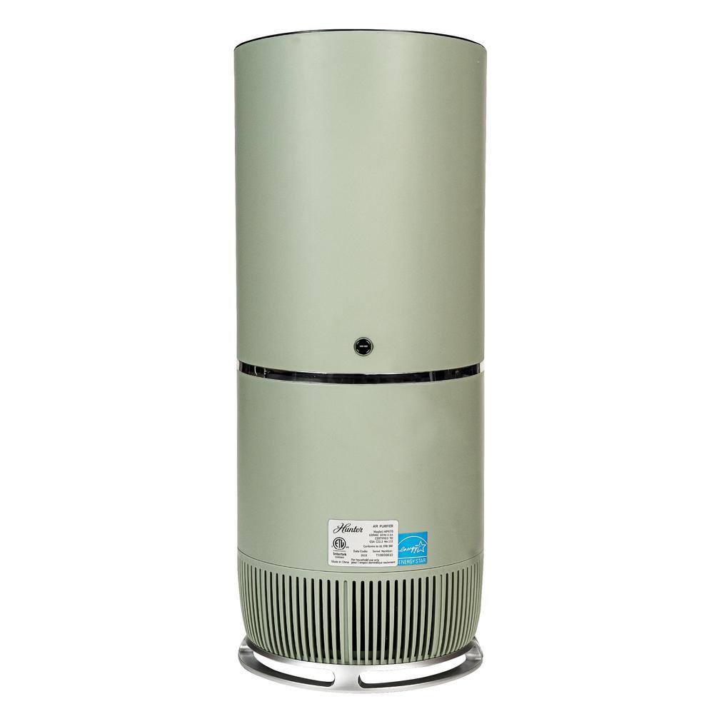 Hunter HP670 True HEPA Air Purifier for Allergies Digital Tall Tower Sage HP670SG