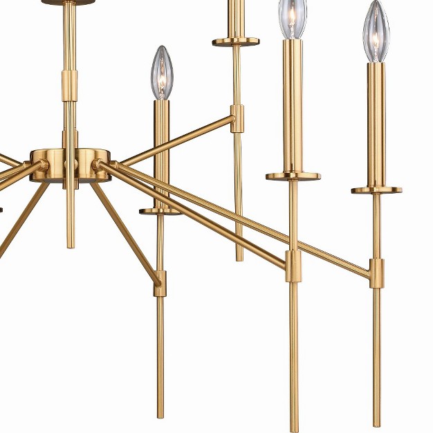 Vaxcel Kedzie 9 Light Chandelier Natural Brass