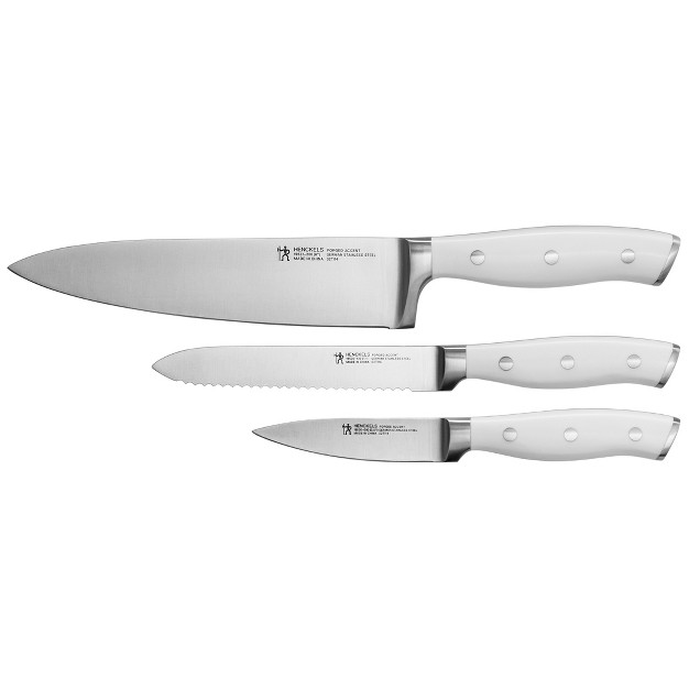 Henckels Forged Accent 3 pc Starter Knife Set White Handle