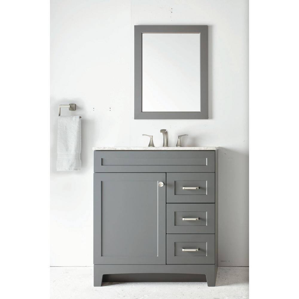 Home Decorators Collection Thornbriar 30 in. W x 21 in. D Bathroom Vanity Cabinet in Cement TB3021-CT