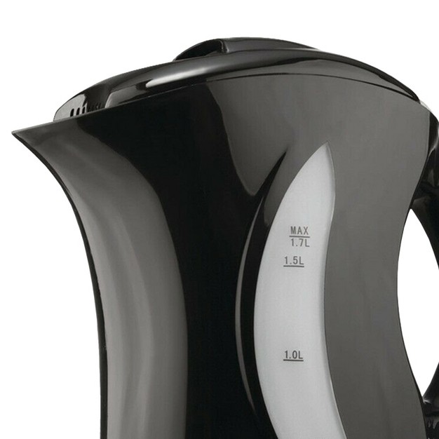 Brentwood 1 7 Liter Cordless Plastic Tea Kettle In Black And Silver