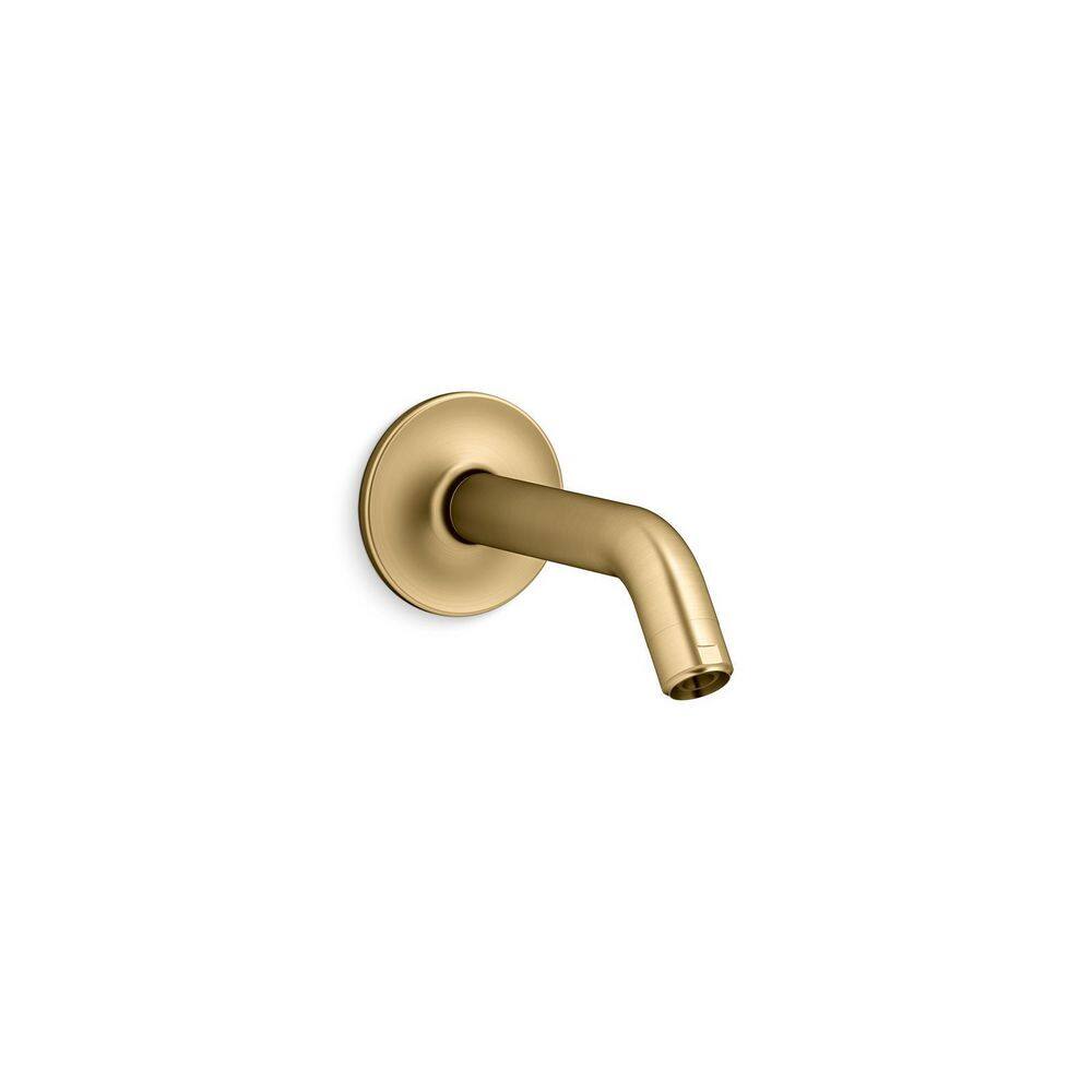 KOHLER Purist 4 in. Wall Mount Shower Arm in Vibrant Brushed Moderne Brass 933-2MB