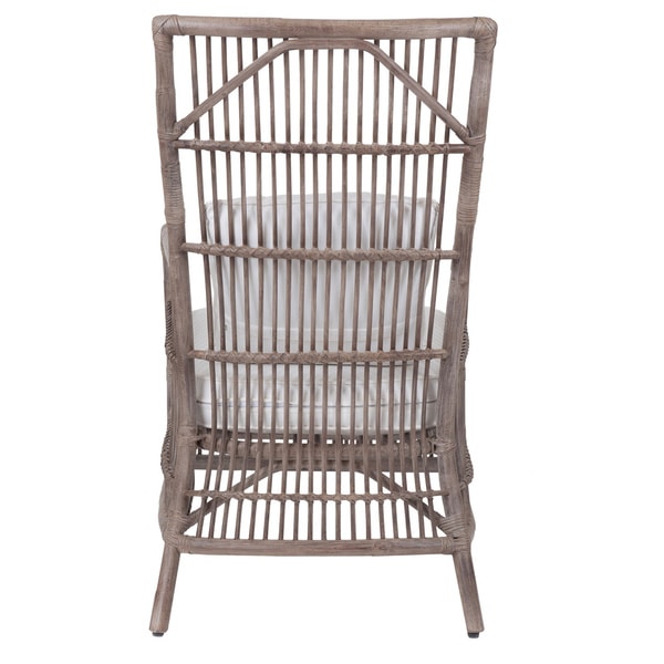 Rattan High Back Cushioned Arm Chair - 24