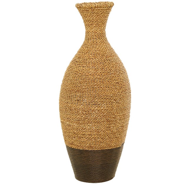 27 x27 x27 X 11 x27 x27 Tall Seagrass Woven Floor Vase Brown Olivia amp May