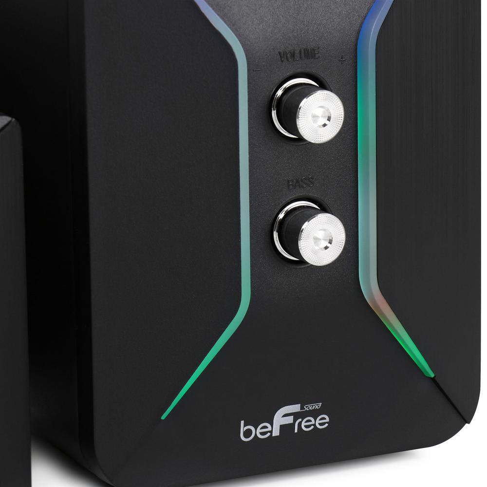 BEFREE SOUND Computer Gaming 2.1 Speaker System with Color LED Lights 985117837M