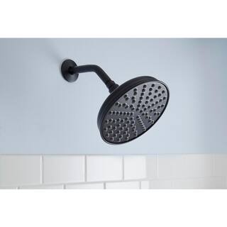 Glacier Bay Menlo 1-Spray 8 in. Single Ceiling Mount Fixed Rain Shower Head in Matte Black HD910-X1110H