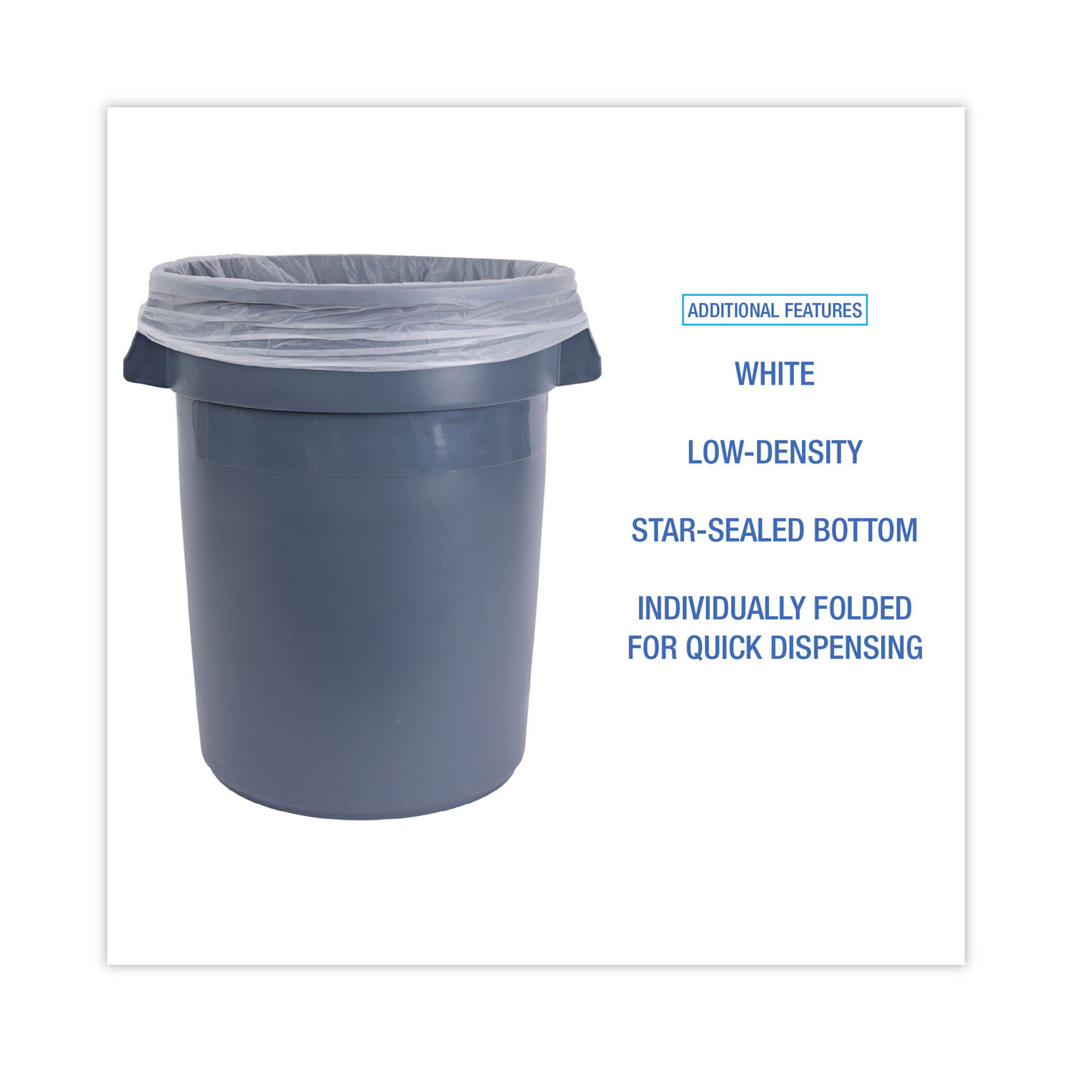 Linear Low Density Industrial Can Liners by Boardwalkandreg; BWKW4347X