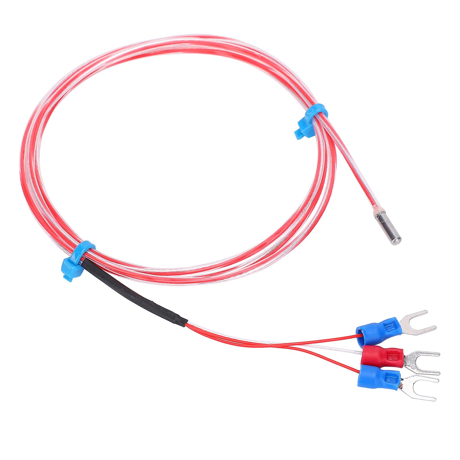 PT100 Waterproof Temperature Sensor 3 X 20mm Thermistor Temperature Probe 50 to +300℃(5m )