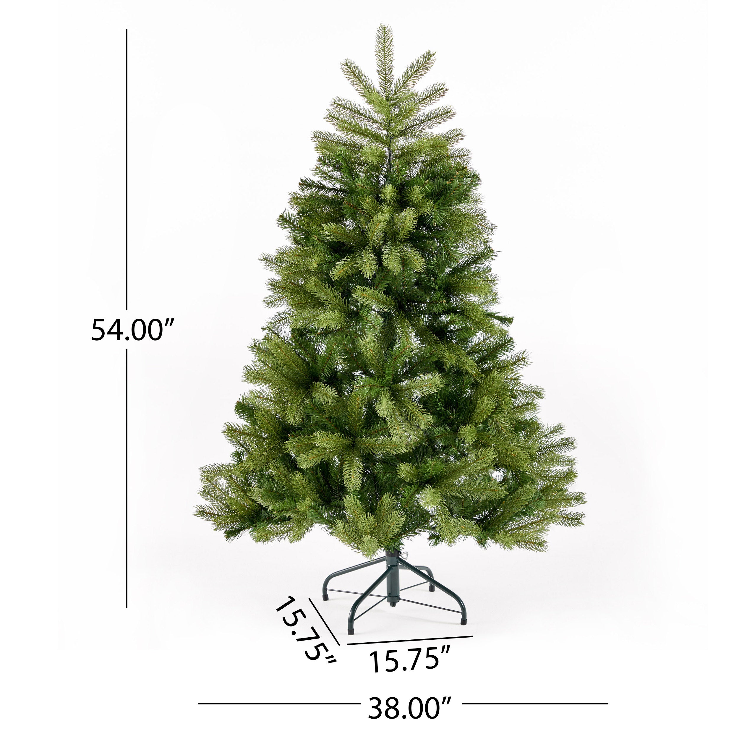 4.5-foot Mixed Spruce Hinged Artificial Christmas Tree