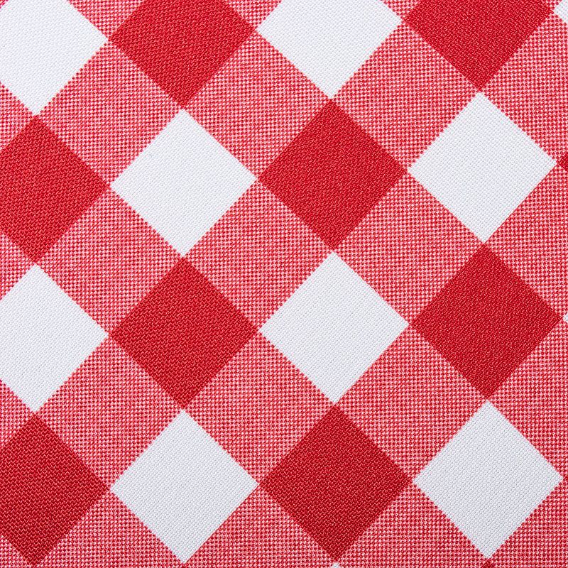 120 Red and White Checkered Rectangular Outdoor Tablecloth