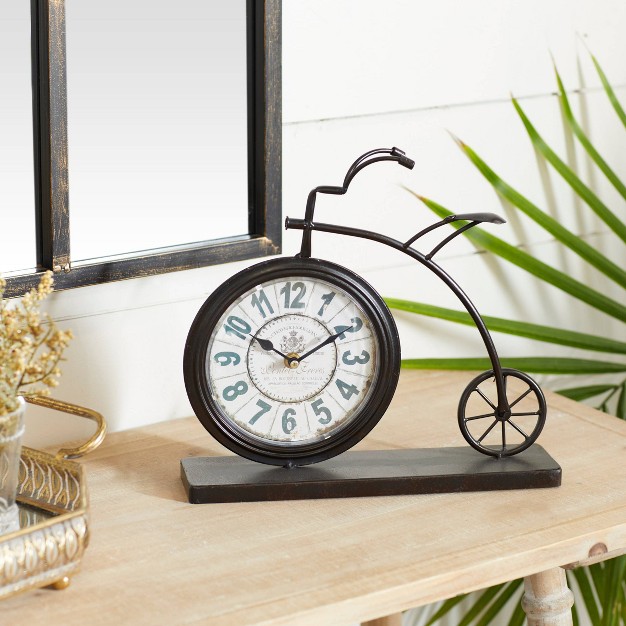 Metal Bike Clocks Brown Olivia amp May