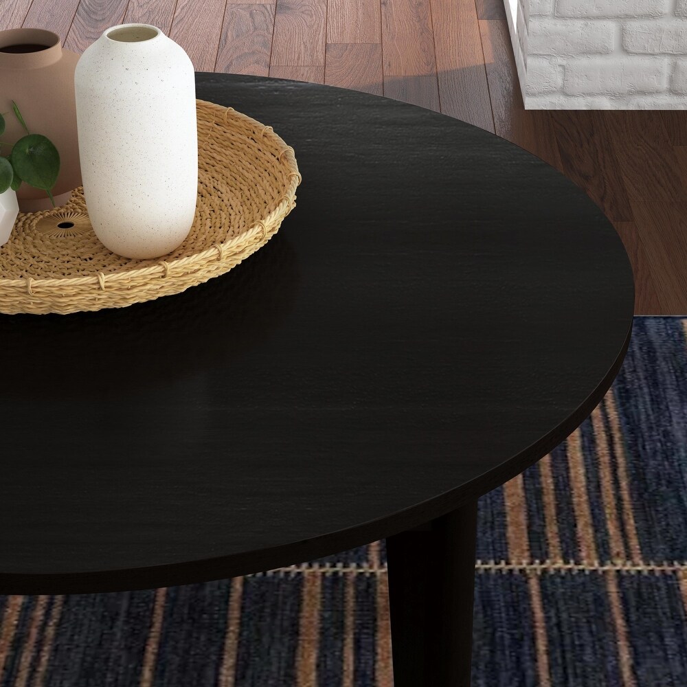 Brentwood Black Wood Round Dining Set   47\