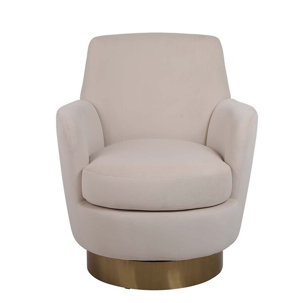 Velvet Swivel Barrel Chair，Swivel Accent Chairs Armchair for Living Room