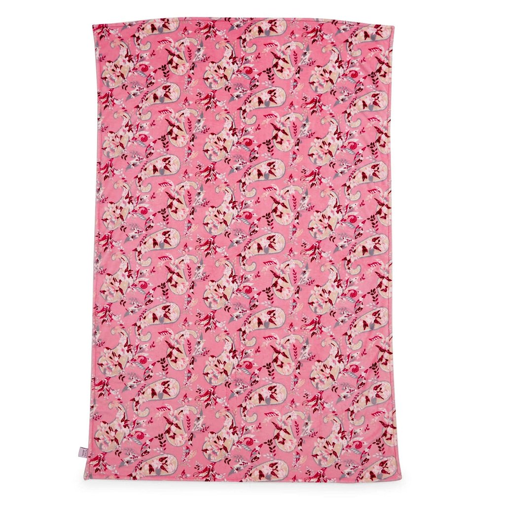 Vera Bradley  Plush Throw Blanket in Botanical Paisley Pink