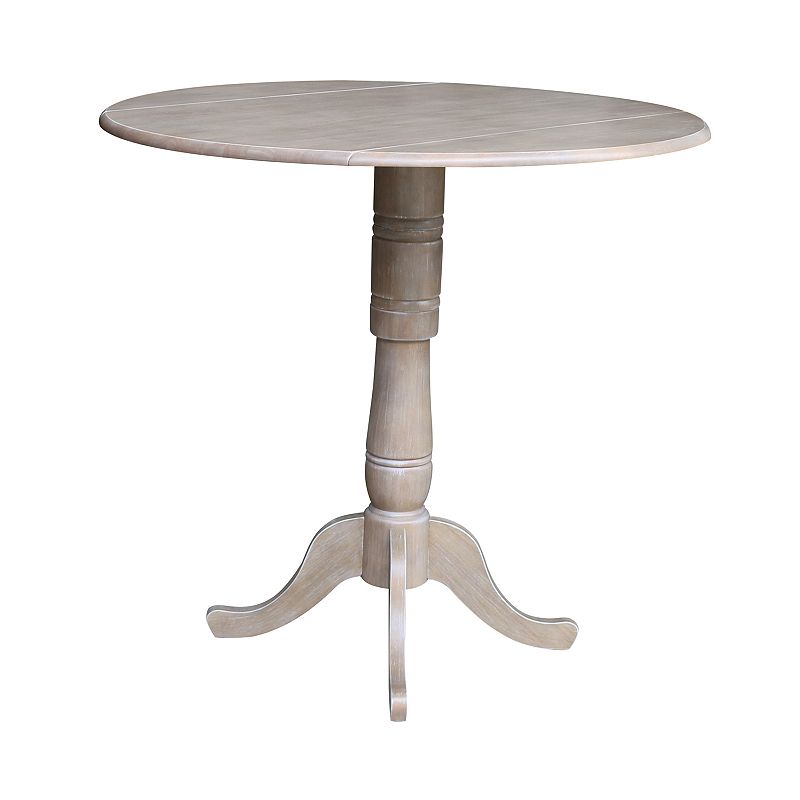 International Concepts Nathaniel Drop Leaf Pedestal Table