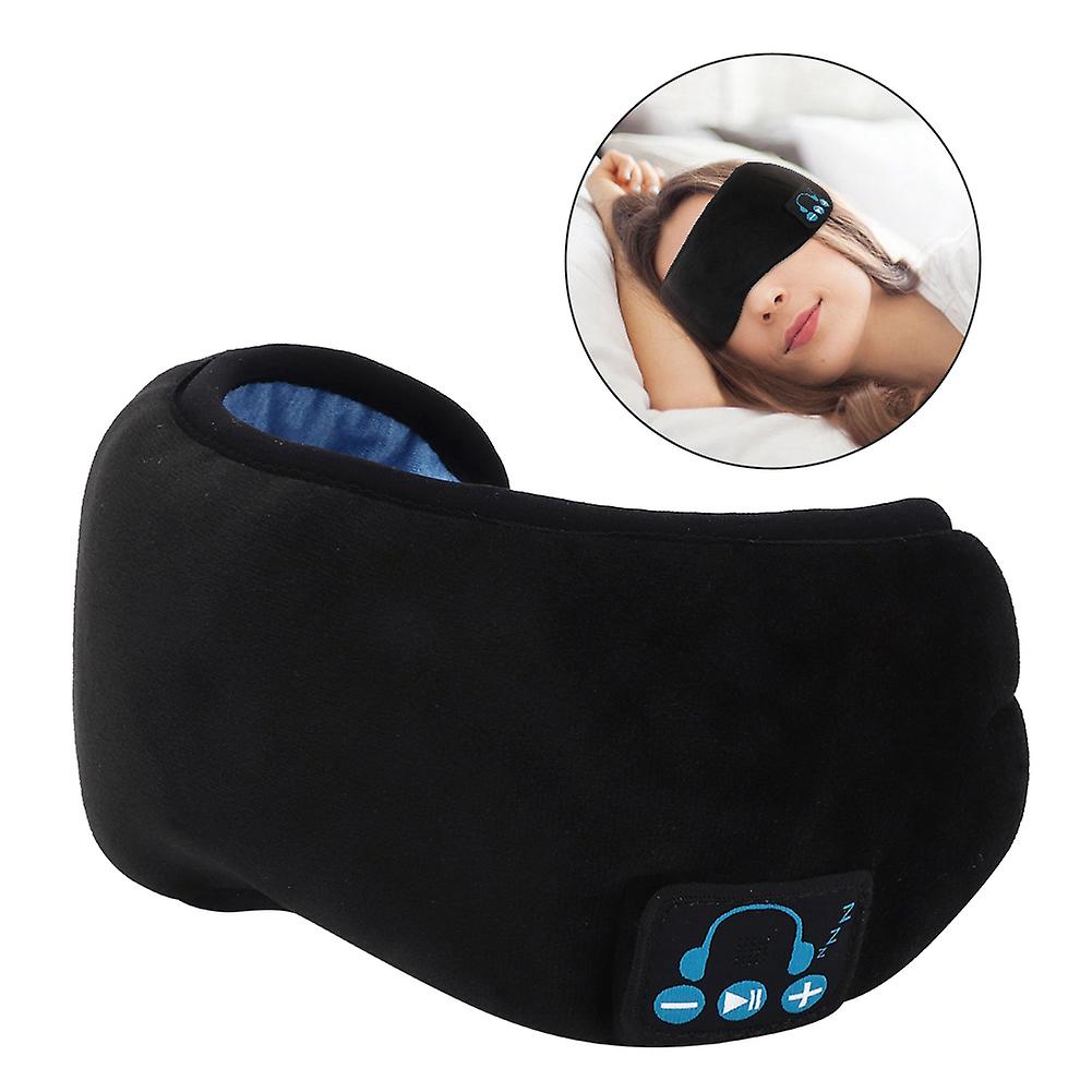 Household Intelligent Sleeping Rest Eyeshade With Wireless Stereo Earphone For Travelingblack