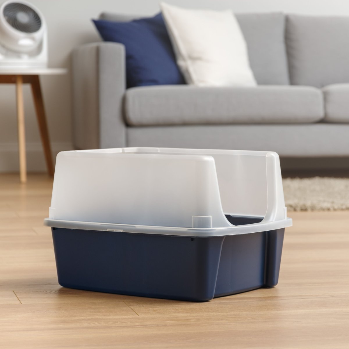 IRIS Open Top Litter Box with Scatter Shield