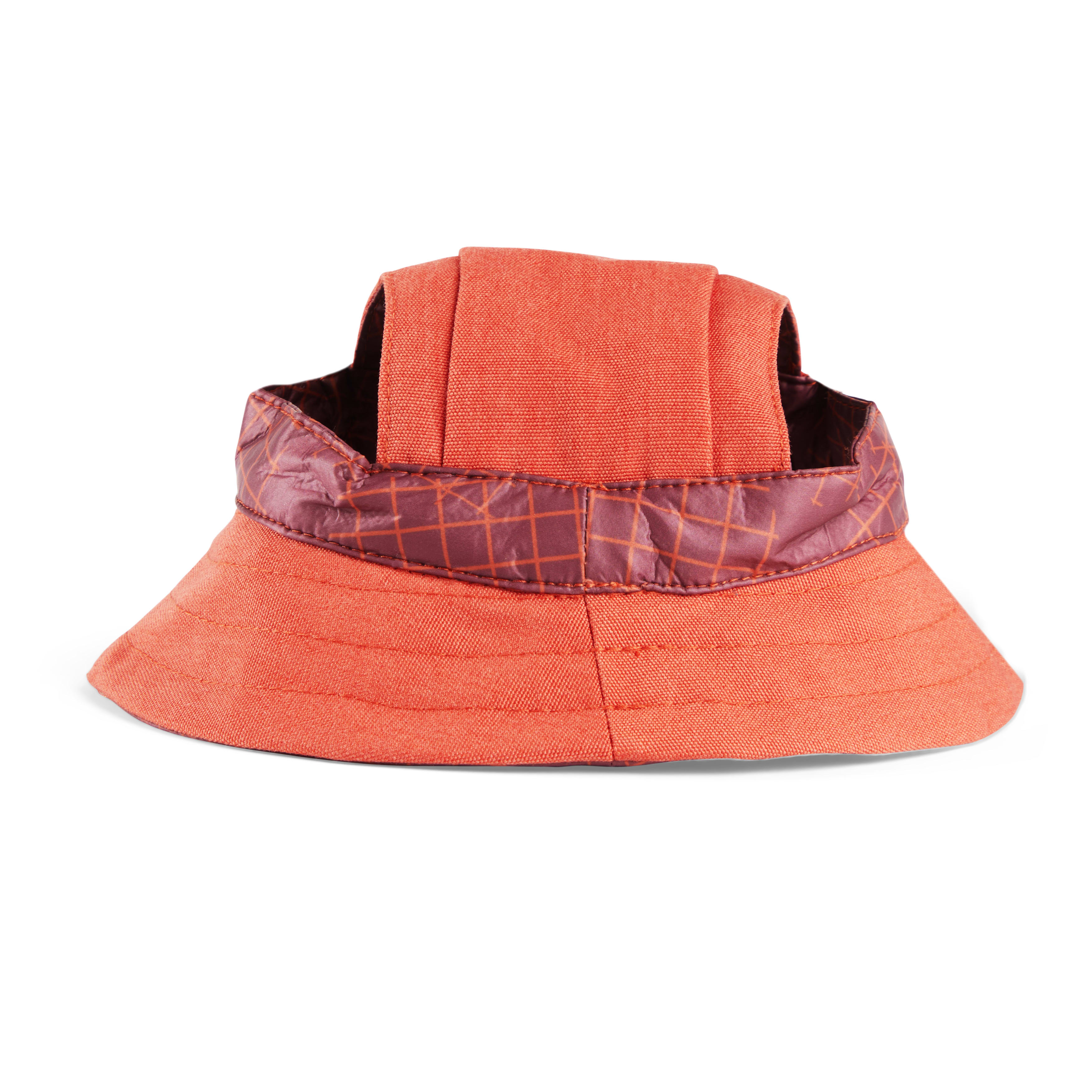 Reddy Orange Bucket Dog Hat， X-Small/Small