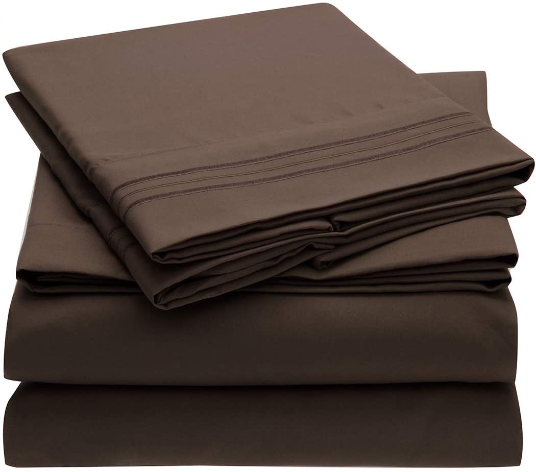 Brushed Microfiber Hypoallergenic 4 pcs Bedsheet Set King Size