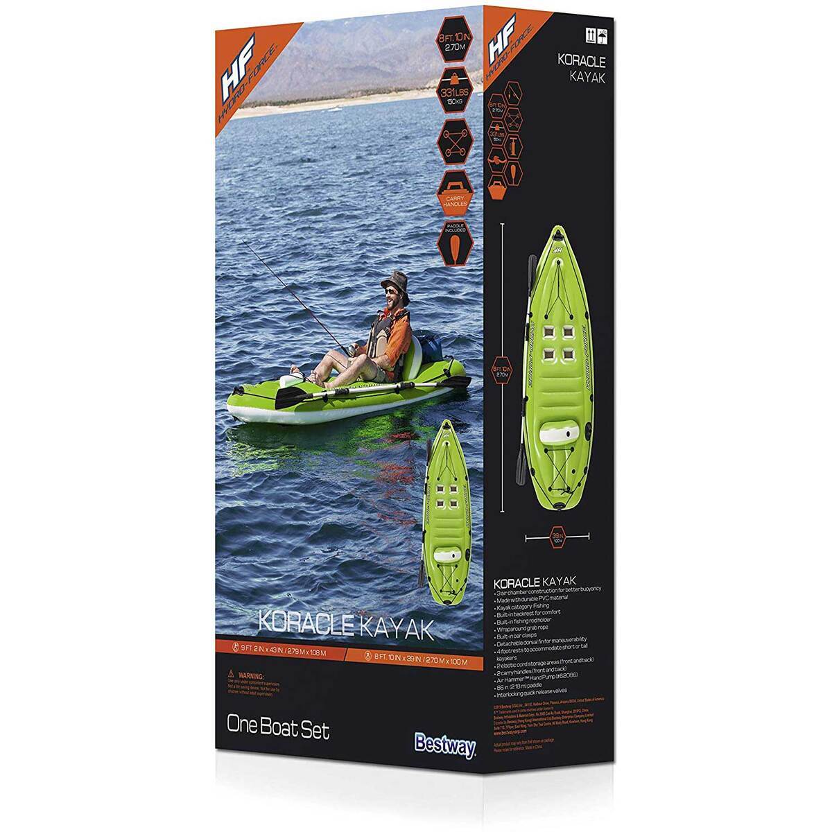 Bestway Hydro Force Koracle Inflatable Kayak  8ft 10in Lime Green