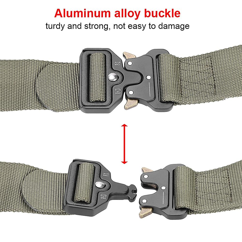 Multi Functional Nylon Tactic Waist Belt For Outdoor Military Army Training Combat(army Green)