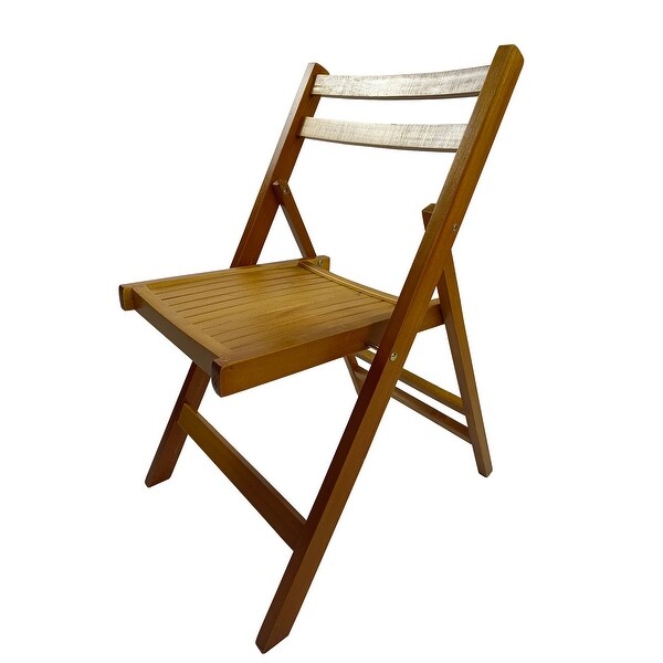 Furniture Slatted Wood Folding Special Event Chair ，Set of 4