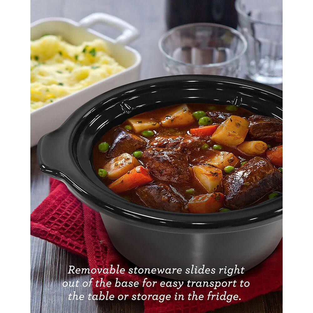 Elite Gourmet 2 Qt. Oval Slow Red Cooker MST-275XR