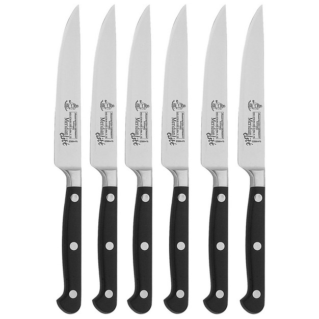 Messermeister Meridian Elite 6 Piece Fine Edge Steak Set In Steak Knife Pouch