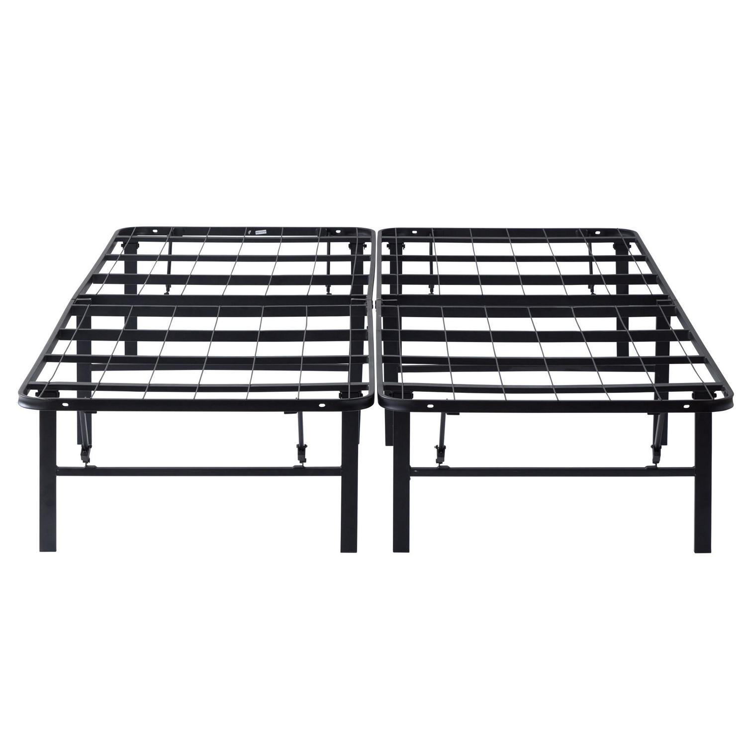 Rest Haven 14 Black Steel Platform Bed Frame， Queen