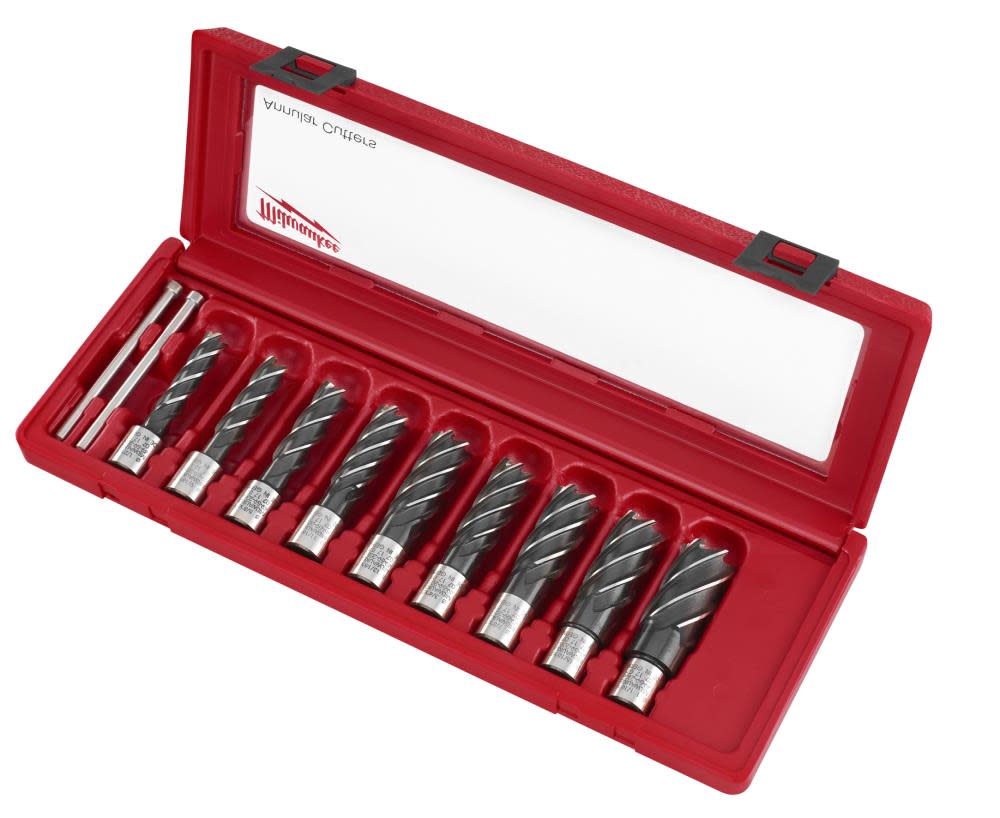 Milwaukee 9-Piece HSS Annular Cutter Set 49-22-8410 from Milwaukee