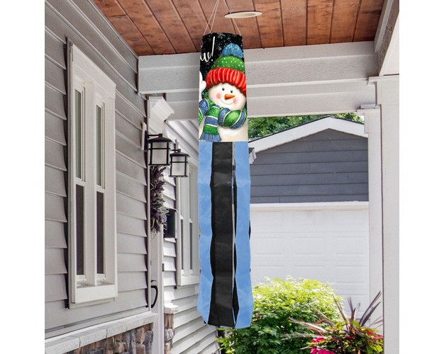 Briarwood Lane Winter Snow Time Snowman Winter Windsock Wind Twister 40x6