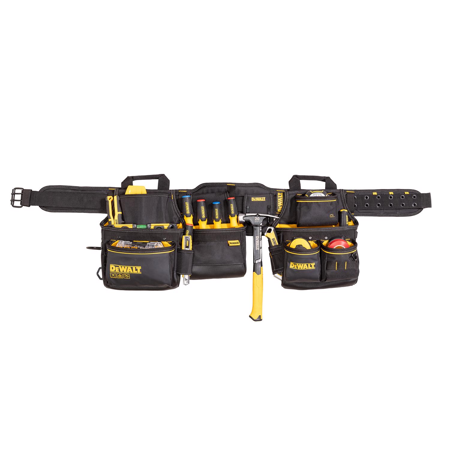 DW 26 pocket Ballistic Nylon Professional Tool Rig Black/Yellow