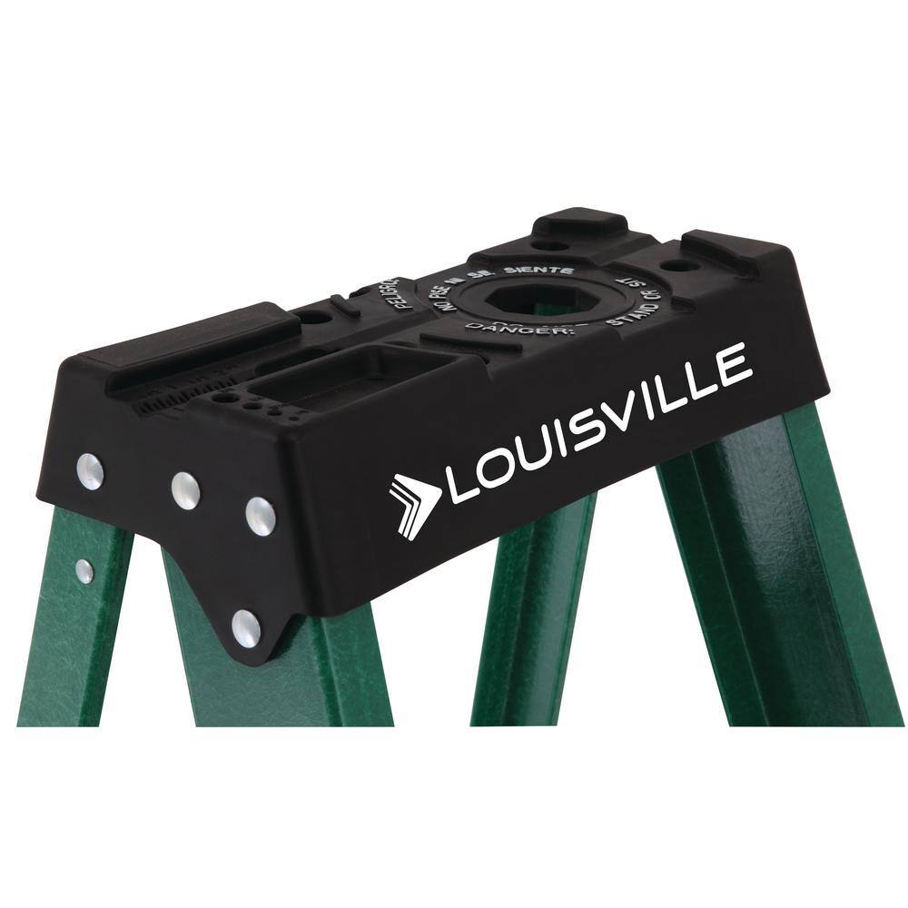 Louisville Ladder 8 ft. Fiberglass Step Ladder with 225 lbs. Load Capacity Type II Duty Rating FS4008