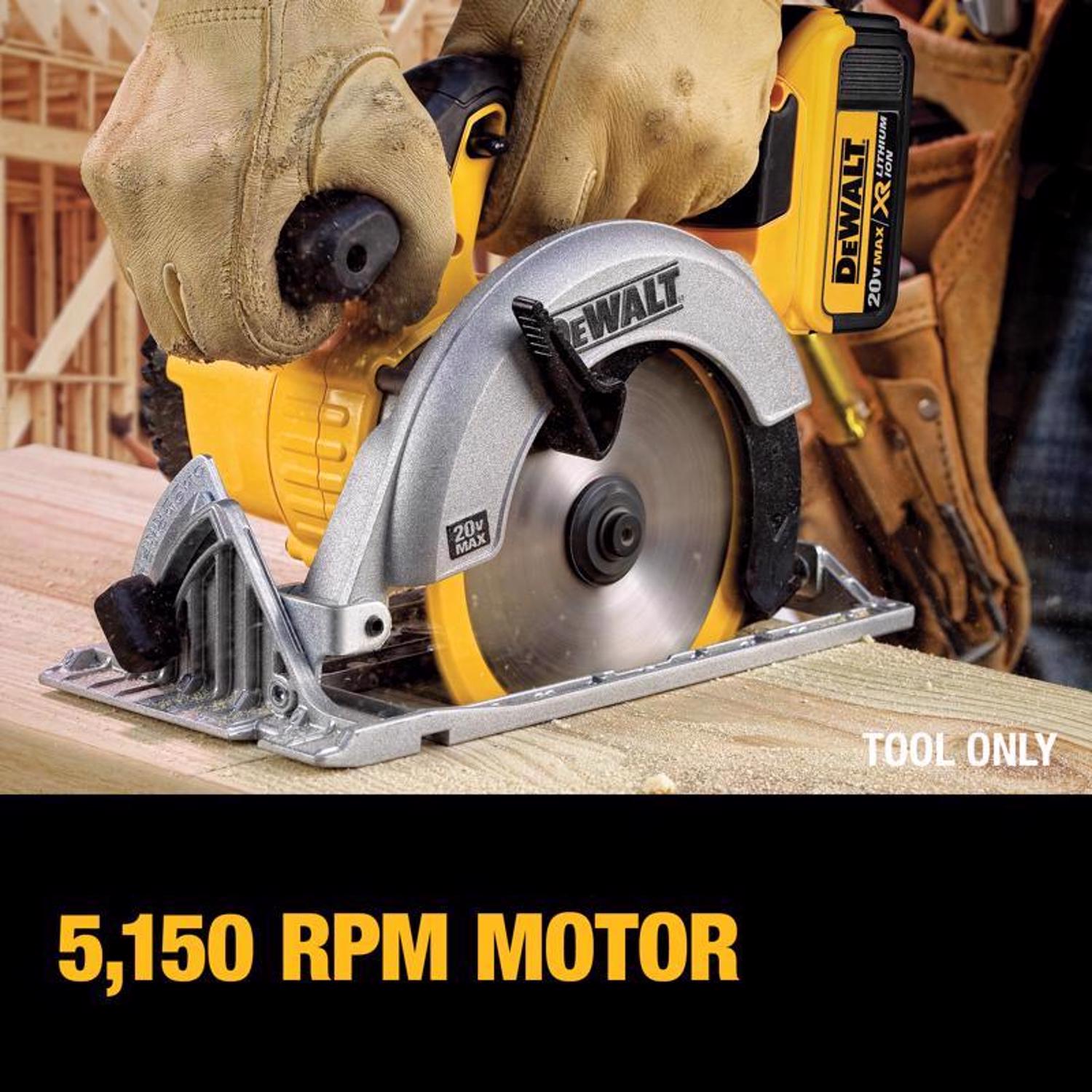 DW 20V MAX 6-1/2 in. Cordless Brushed Circular Saw Kit (Battery \u0026 Charger)