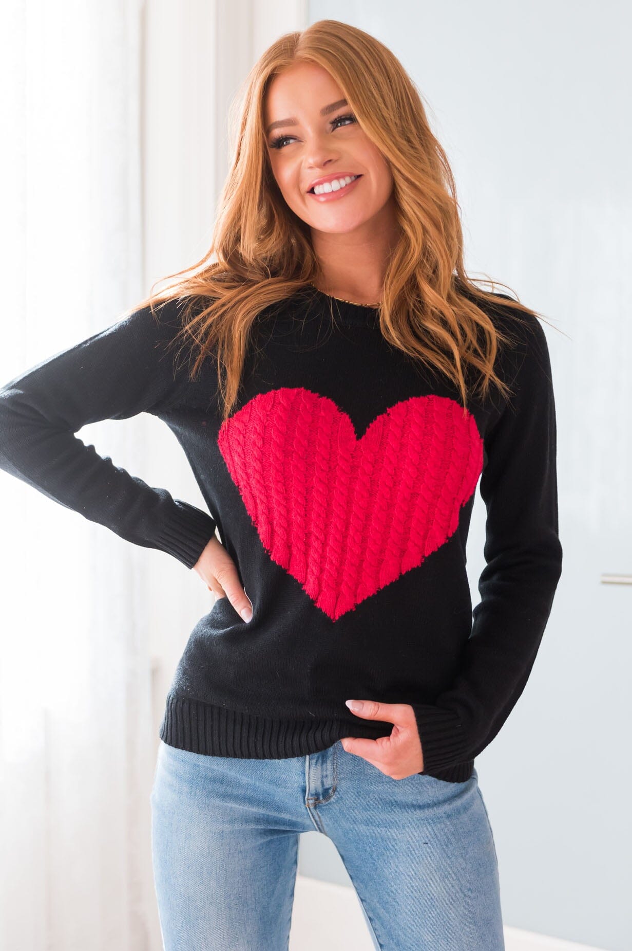 I Heart You Modest Sweater