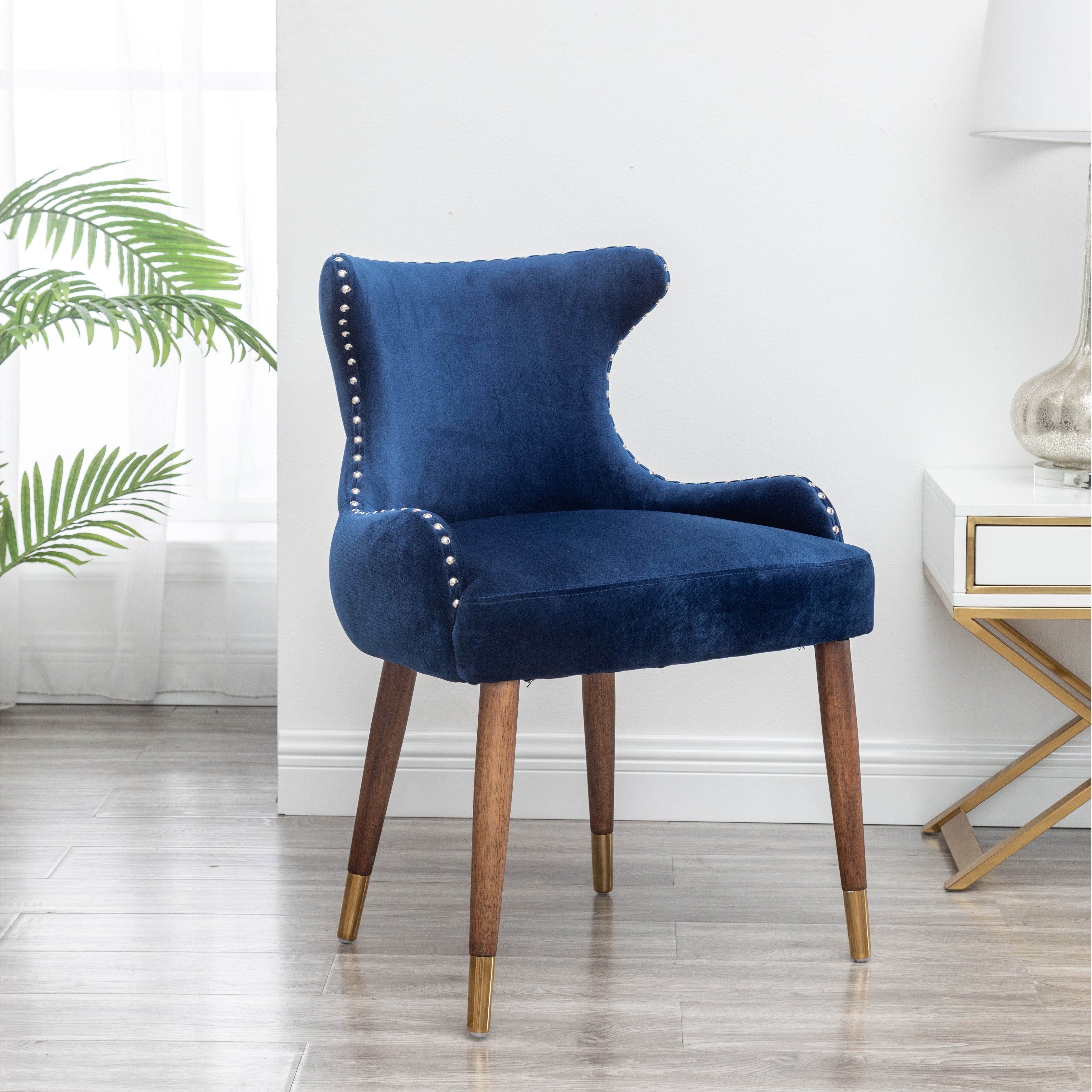 Roundhill Furniture Lindale Mid-century Modern Velvet Accent Chair