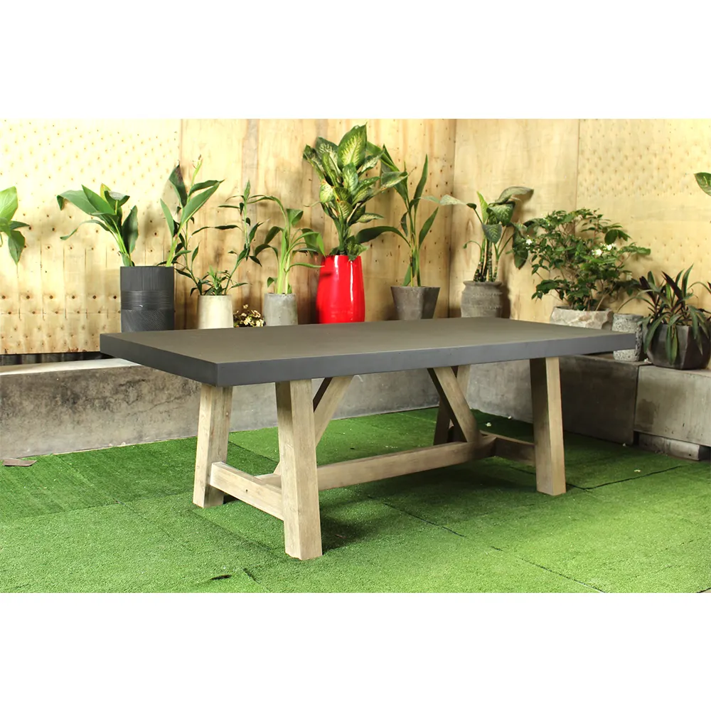 Wholesale  Lightweight Concrete Dining Rectangle Table With Best Quality And High Waterproof From Vietnam Supplies