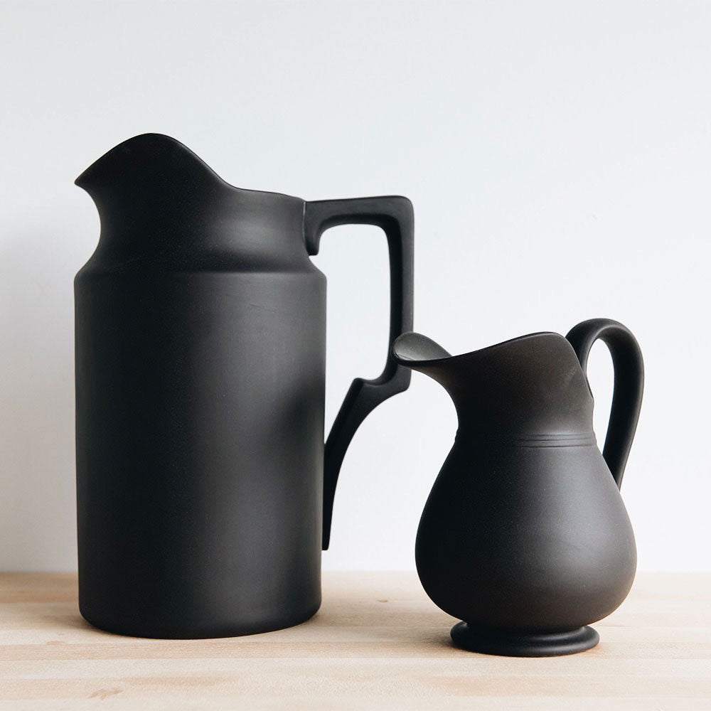 Stoneware Pitcher - Black, Small