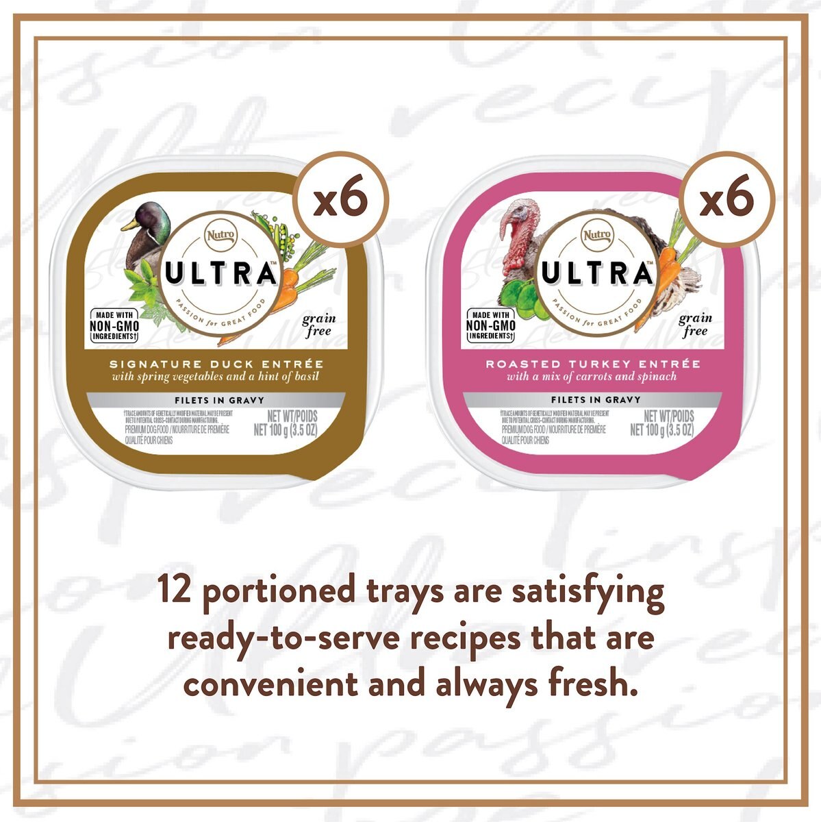 Nutro Ultra Grain-Free Filets in Gravy Taste of the Classics Variety Pack Adult Wet Dog Food Trays