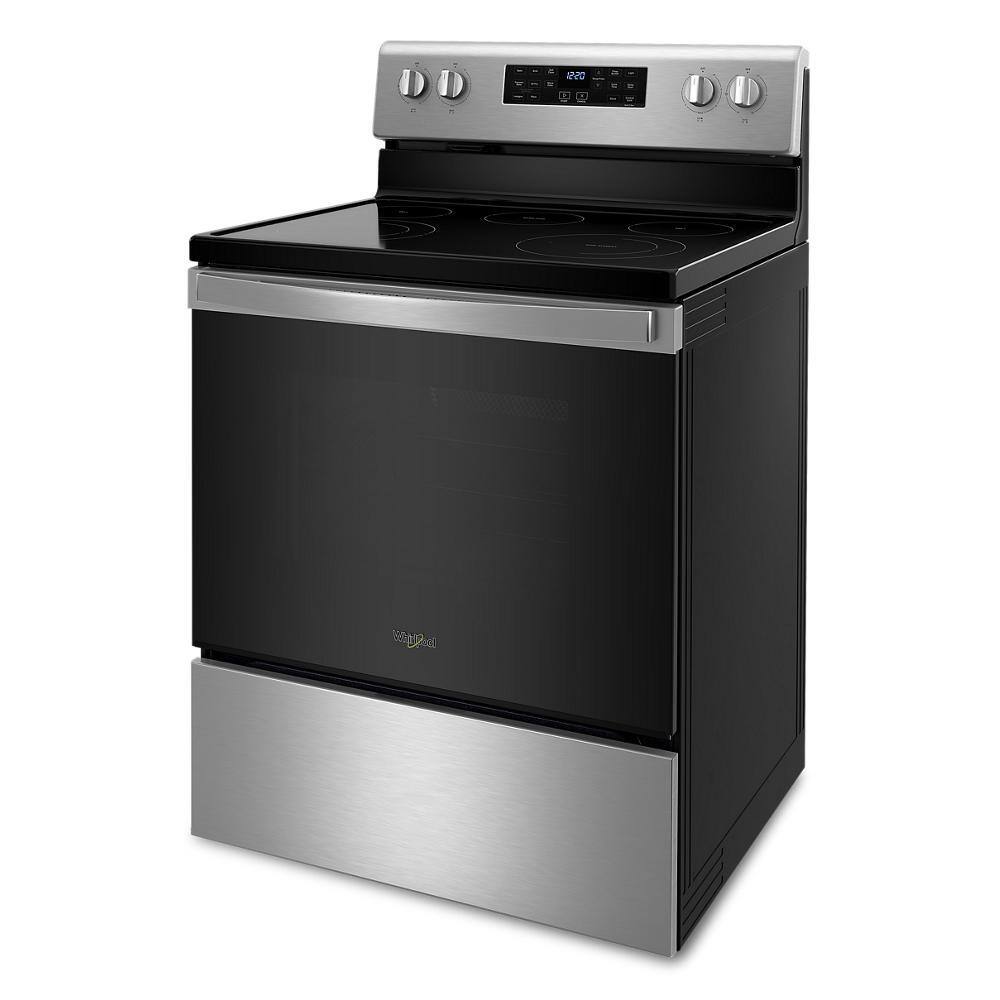 Whirlpool 5.3 cu. ft. Single Oven Electric Range with Air Fry Oven in Stainless Steel WFE535S0LS