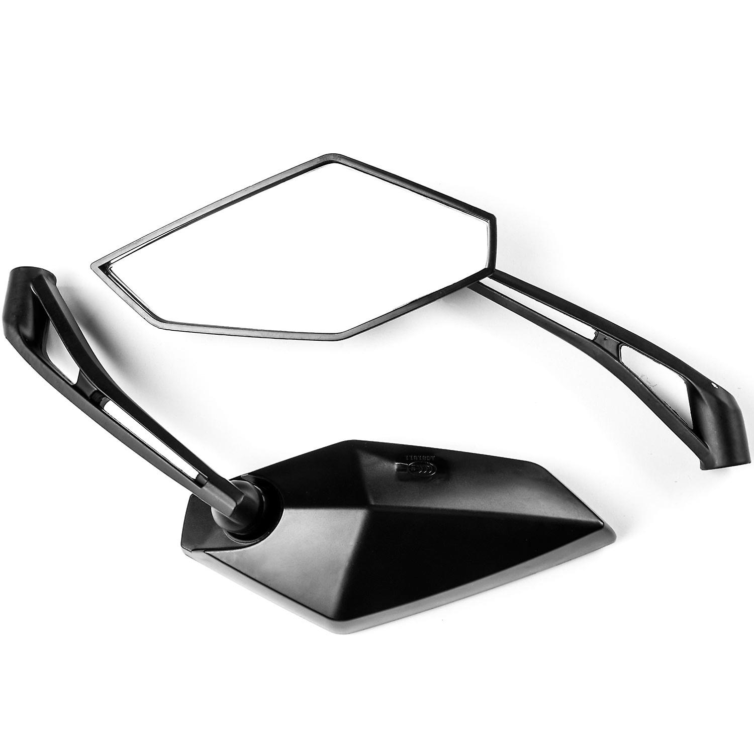 Universal Black Motorcycle Mirrors Compatible with Kawasaki Shaft Voyager ZN 700 1100 1300