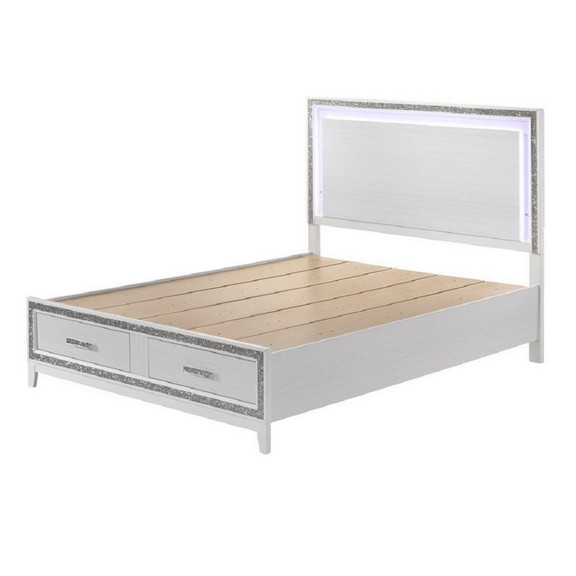 Acme BD01742EK Haiden Eastern King Bed  LED   Whit...