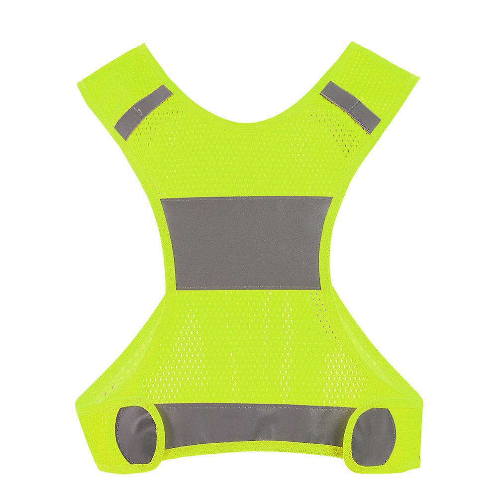 Outdoor Cycling Reflective Vest Running Vest Sports Safty Waistcoat Fluorescent Yellow Xl