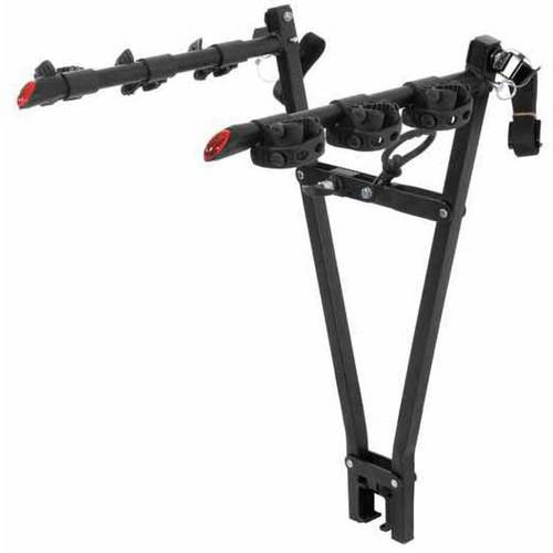 CURT 18013 Clamp-On Trailer Hitch Bike Rack Mount， Fits 2-Inch Shank， 3 Bicycles