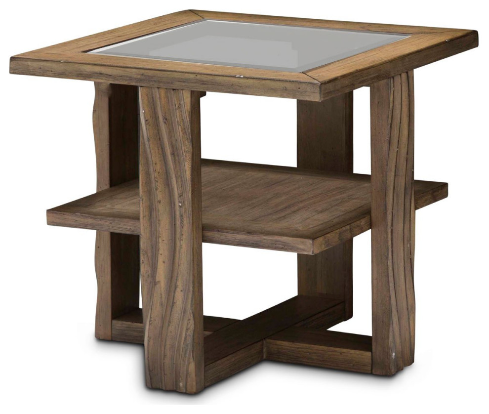 Aico Amini Del Mar Sound 2PC Rect Cocktail  ampEnd Tbl Set Reclaimed Barn   Transitional   Coffee Table Sets   by AMOC  Houzz