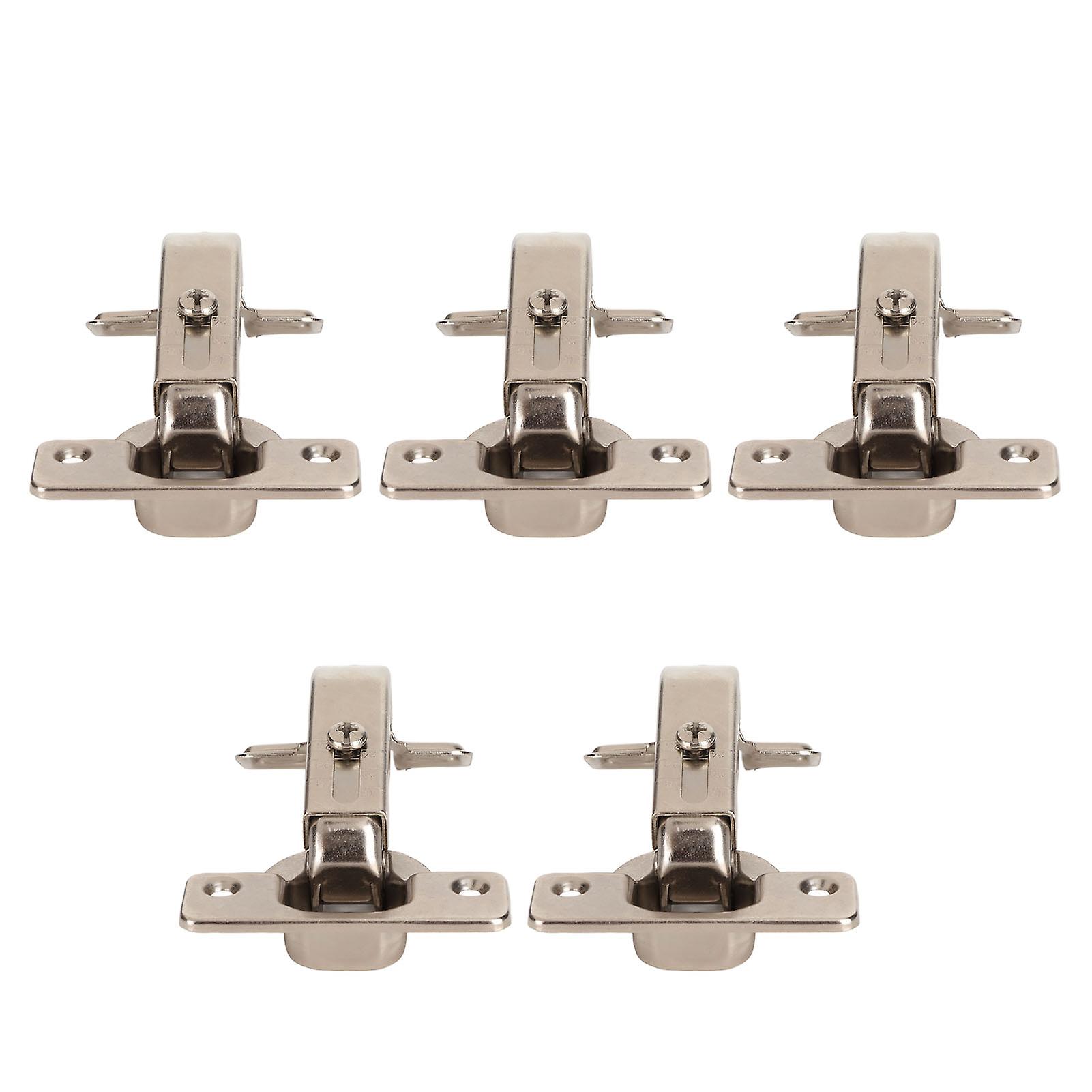 5pcs Hydraulic Buffer Hinge Replacement Slow Close Stainless Steel Frameless Cabinet Doors Hinges For Cabinet Doors