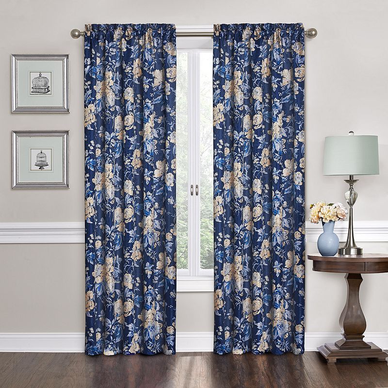 Traditions by Waverly 1-Panel Forever Yours Floral Window Curtain